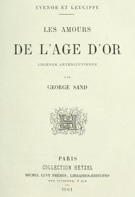 Evenor et Leucippe / Les amours de l'Âge d'Or - Légende antidéluvienne